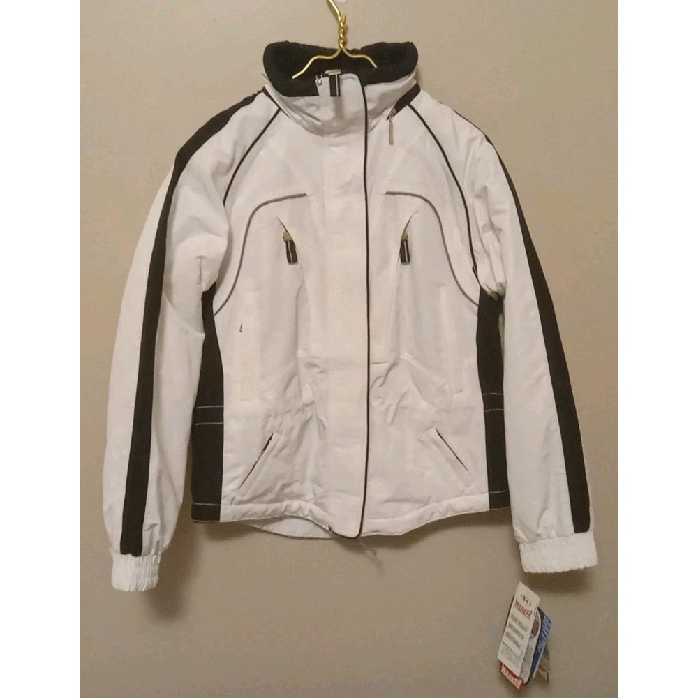 Marker Women White Colorblock‎ Insulated Thermolite Ski Jacket Size 6